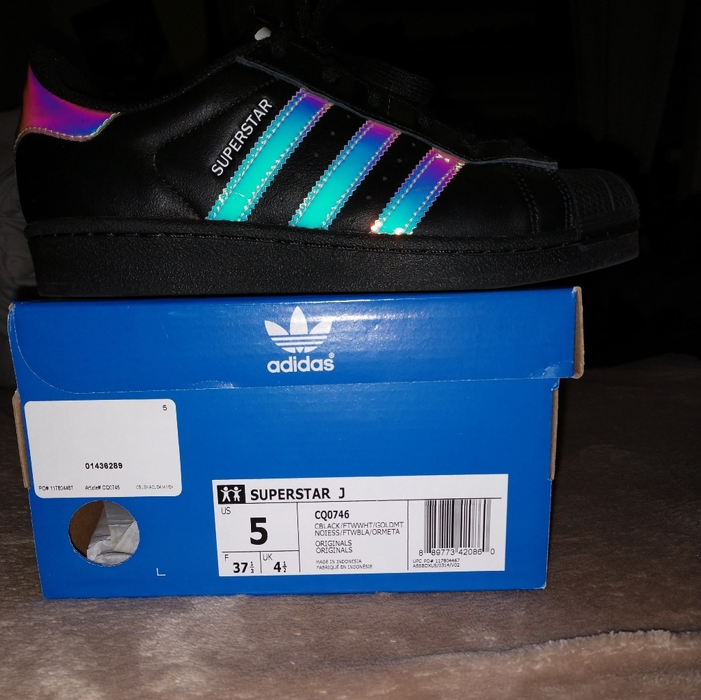 Adidas Superstar holographic shoes